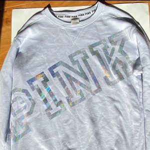 Light blue PINK sweatshirt.